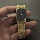 Vintage Seiko Quartz 9020-5109 Gold Tone Black Dial Women’s Watch