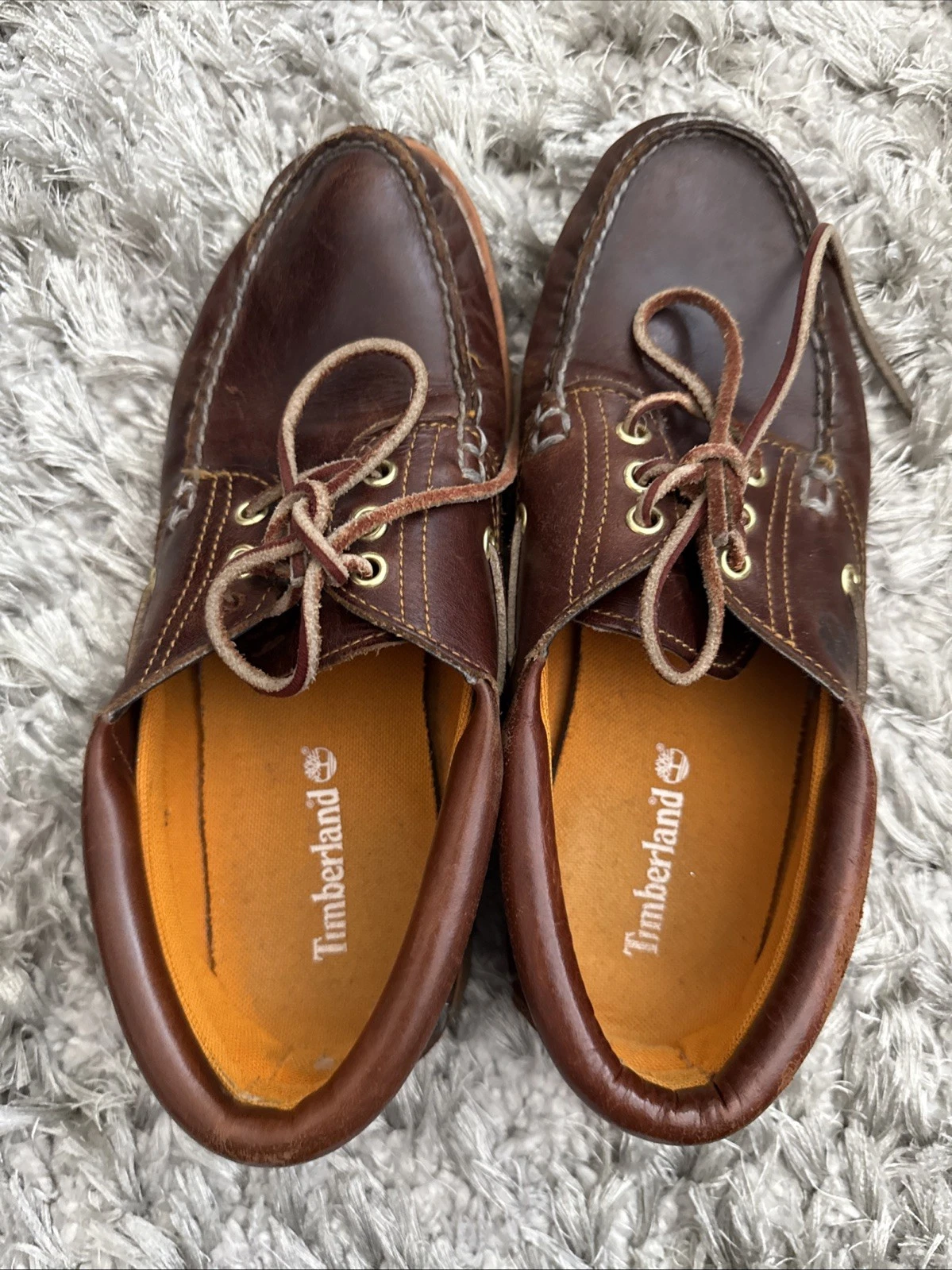 Timberland Slip on Lofers scarpe casual da uomo US 9 5 in pelle marrone basse