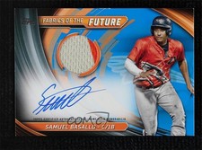 2024 Pro Debut Fabrics of the Future Relics Blue 40/150 Samuel Basallo Auto 1f5h