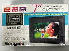 Sungale CD705 7" LCD Digital Photo Frame Black Wall-Mountable