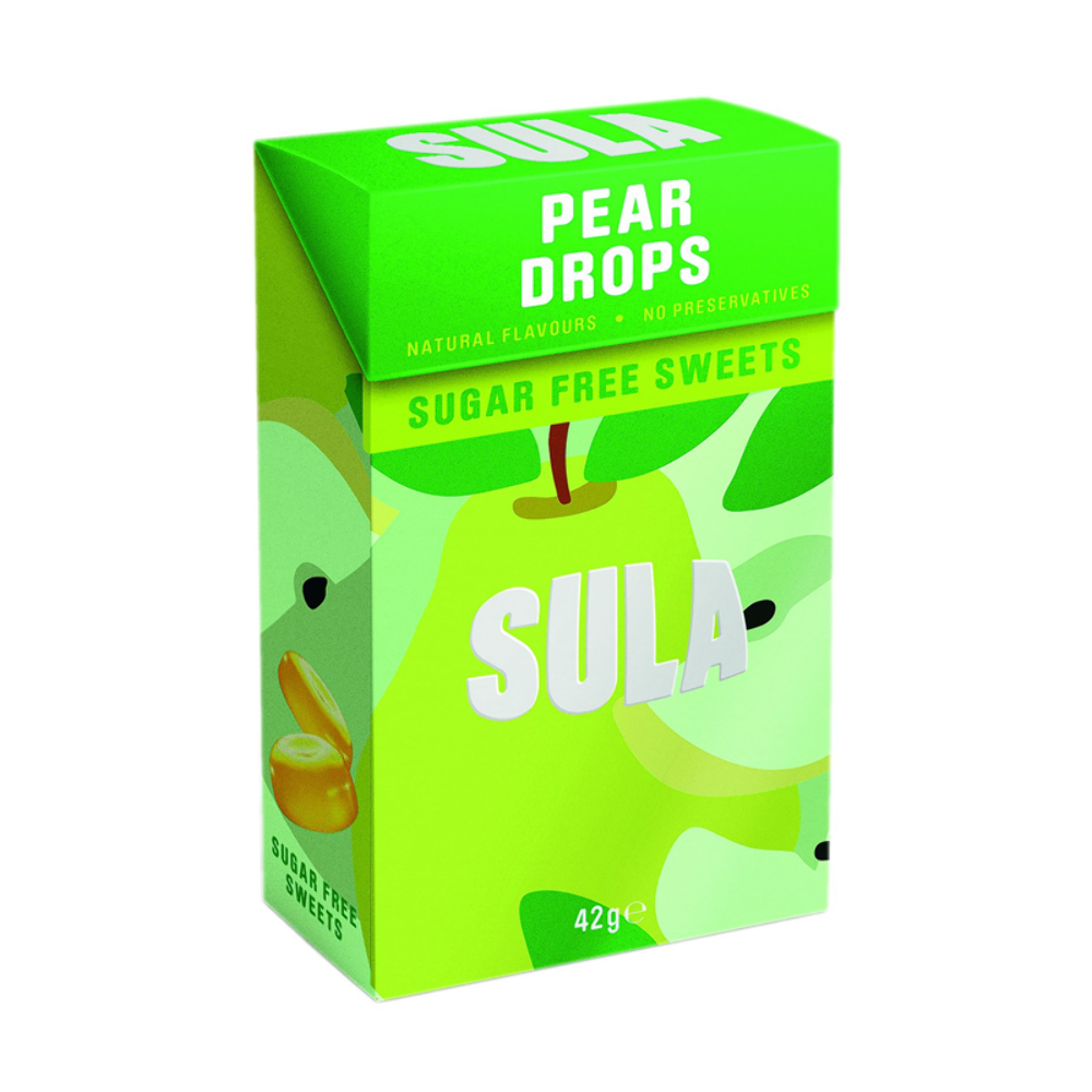Sula Pear Drops 14x42g Sugar Free