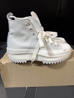 Converse Men's Run Star Hike Hi Lite Gray Canvas Sneaker Shoes Size 6.5 US