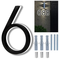 Backlit LED Home Address Numbers, 8 Inch House Numbers, Lighted House Numbers...