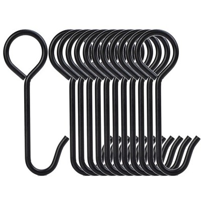 AR500 Steel Target Hanger Shooting Hook Metal Gong 6 inch, black 