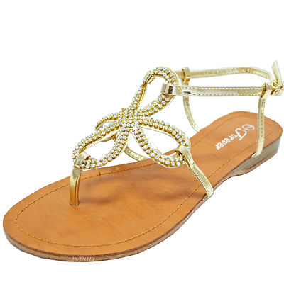 summer gold sandals