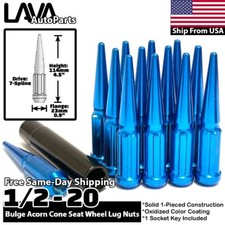 20x Blue 12-20 Spike Lug Nut Fit Ford Explorer Taurus Mustang Ranger Ltd Flex