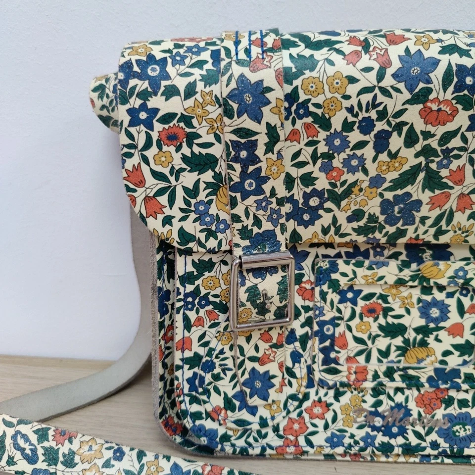 Dr Martens X Liberty London 2012 Off White Floral Satchel Crossbody Rare Bag 11" - Image 3 of 4