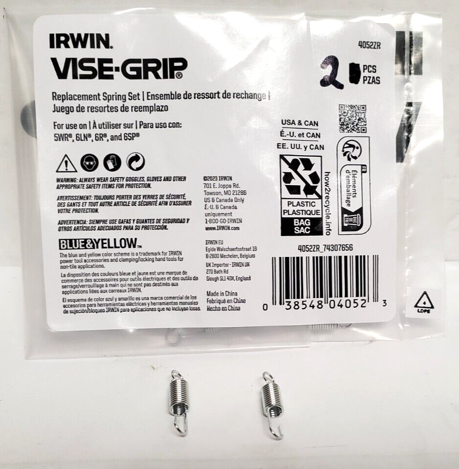 ジャービス品 IRWIN VISE GRIP REPLACEMENT SPRINGS FOR 5
