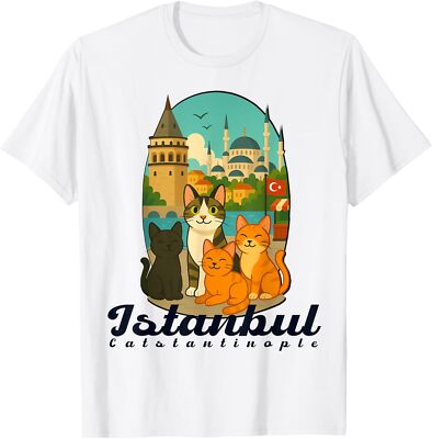 Istanbul, Turkey - Catstantinople City of Cats T-Shirt BESTSELLER