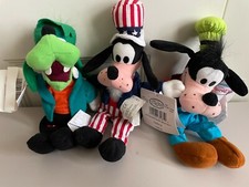 NWT Walt Disney World BEANIE BEAN BAG PLUSH LOT GOOFY UNCLE SAM GOOFENSTEIN