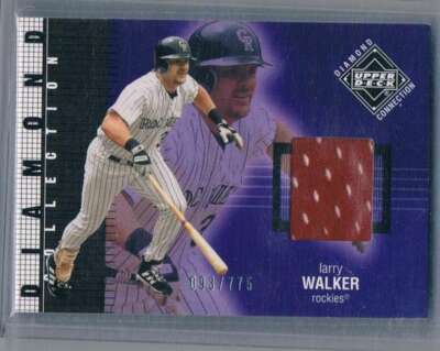 2002 Diamond Connection #253 Larry Walker NM-MT NM-MT MEM Rockies Jersey DC 
