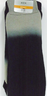 Falke Herren Vollplüsch-Kniestrumpf ''Farbverlauf'' schwarz Gr. 39-41