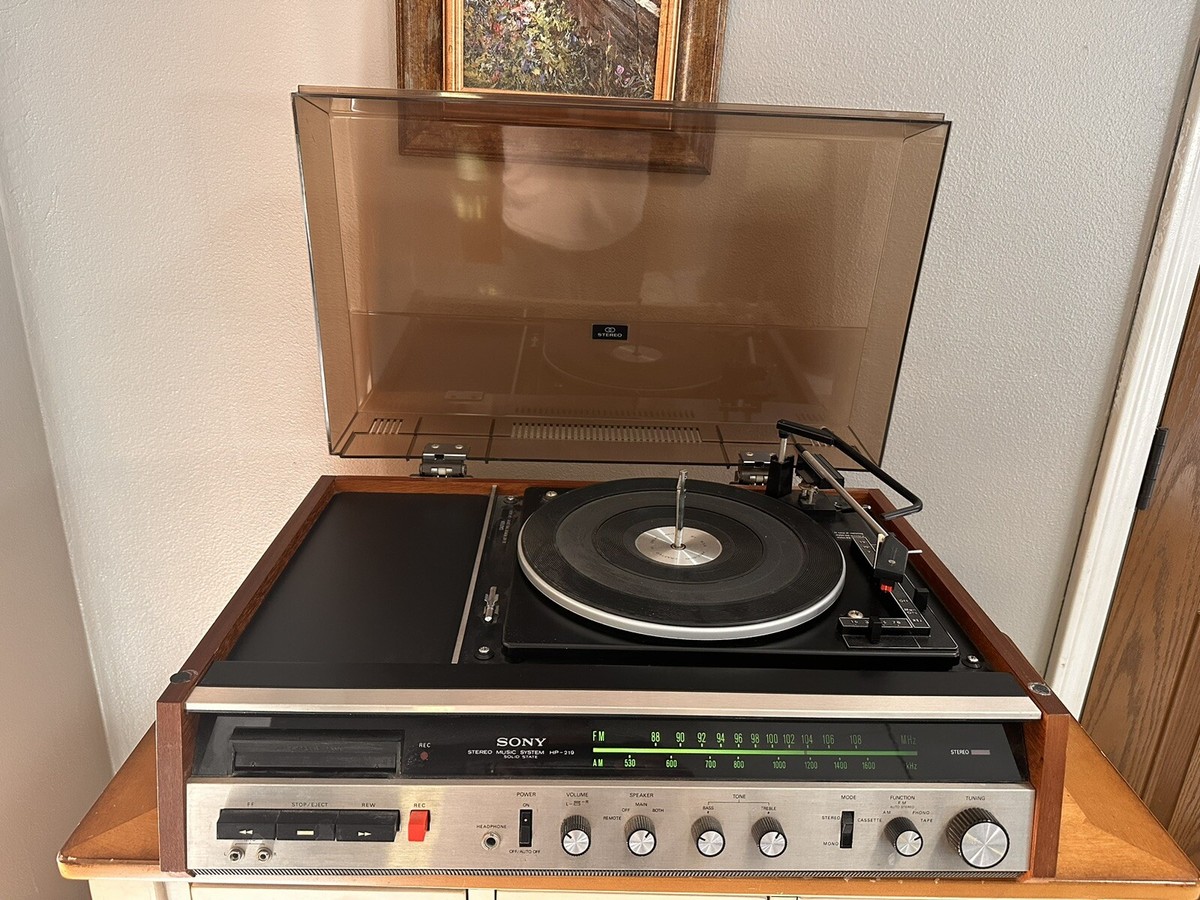 Vintage Sony HP-219A Compact stereo system Am Fm Tourntable Cover