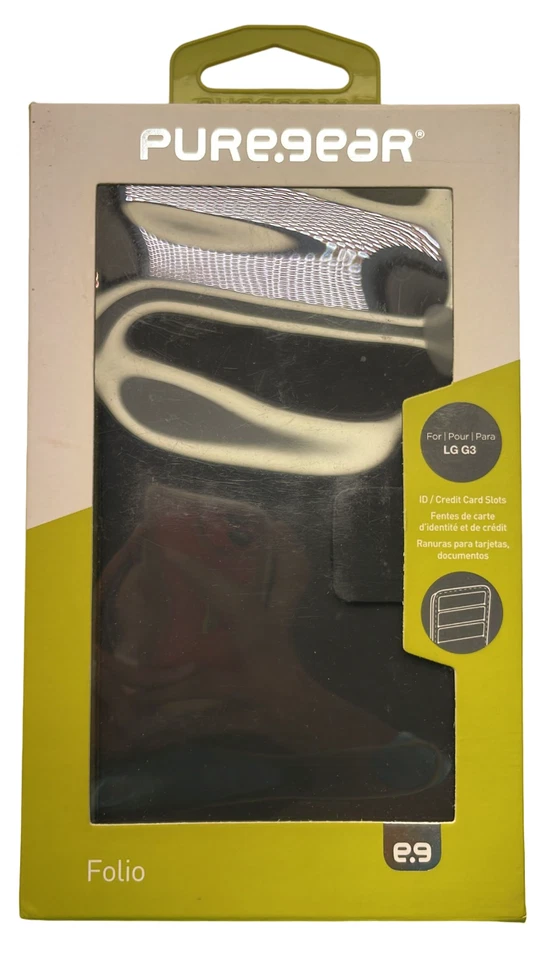 Funda tipo billetera tipo folio PureGear para LG G3, negra Foto 2 de 4