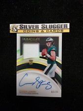 2022 Carson Strong Panini Immaculate Jersey Patch Auto Gold Holo /25 RC RPA 