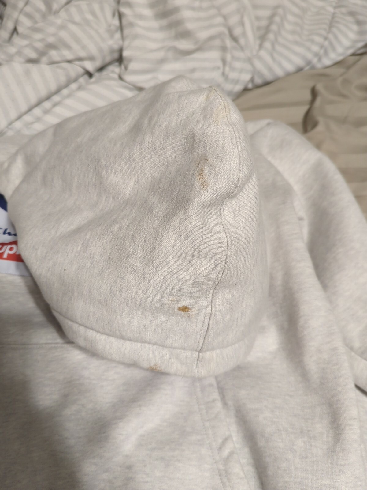 Supreme x Champion Box Label (L) Ash Grey Hoodie image 2