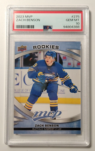 2023-24 UD MVP HOCKEY ZACH BENSON ROOKIES PSA 10 #275 WJ