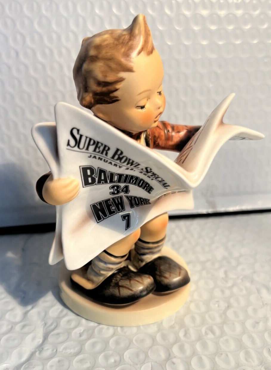 Goebel Hummel Latest News #184 2001 Baltimore Ravens SUPER BOWL CHAMPIONS Rare