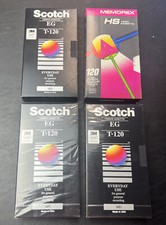 4 Scotch EG Videocassette T-120 Blank VHS Tape High Standard - 2 New Sealed