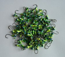 100 NEW Painted JigHead Fishing Hooks Lures Bait 3/64
