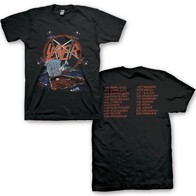 SLAYER cd lgo OPEN GRAVE TOUR Official SHIRT LRG New reign in blood mercy heaven