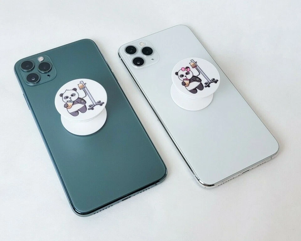 2 empuñaduras de soporte para teléfono celular Boba Panda Bear té con leche súper lindas Foto 2 de 4