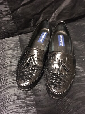 Classic Black Tassel Le Glove Leather Loafers for Men Black tassel loafers - Made In Italy main image 2