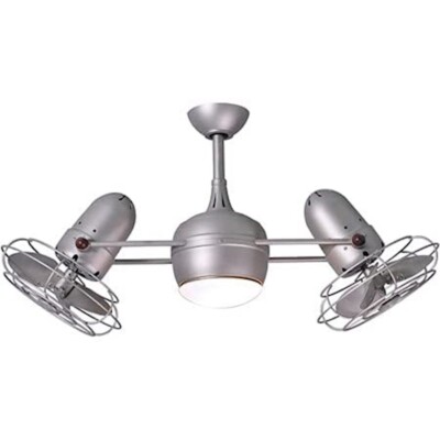 Matthews Fan Company Dagny LK LED Rotational Fan, Black/Metal - DGLK-BK-MTL