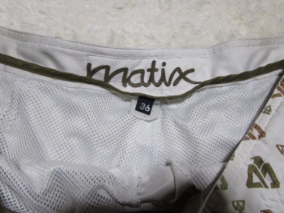 Matix Swim Trunks Mens 36 White Logo Beach Surf Skate - Image 2 of 4