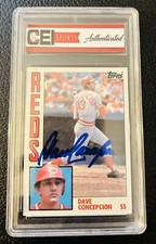 Dave Concepcion 1984 Topps #55 Auto SIGNED Autographed Card  Cincinnati Reds