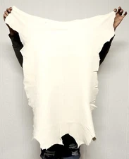 WHITE OIL TANNED BUCKSKIN Leather Hide for Native Crafts Clothing Bags Costumes