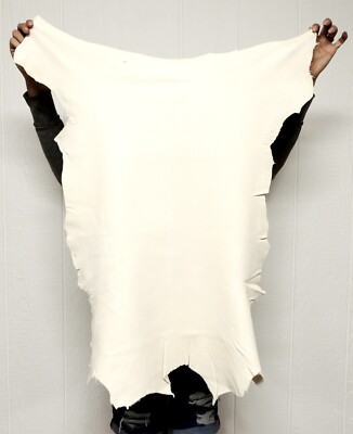 WHITE OIL TANNED BUCKSKIN Leather Hide for Native Crafts Clothing Bags Costumes