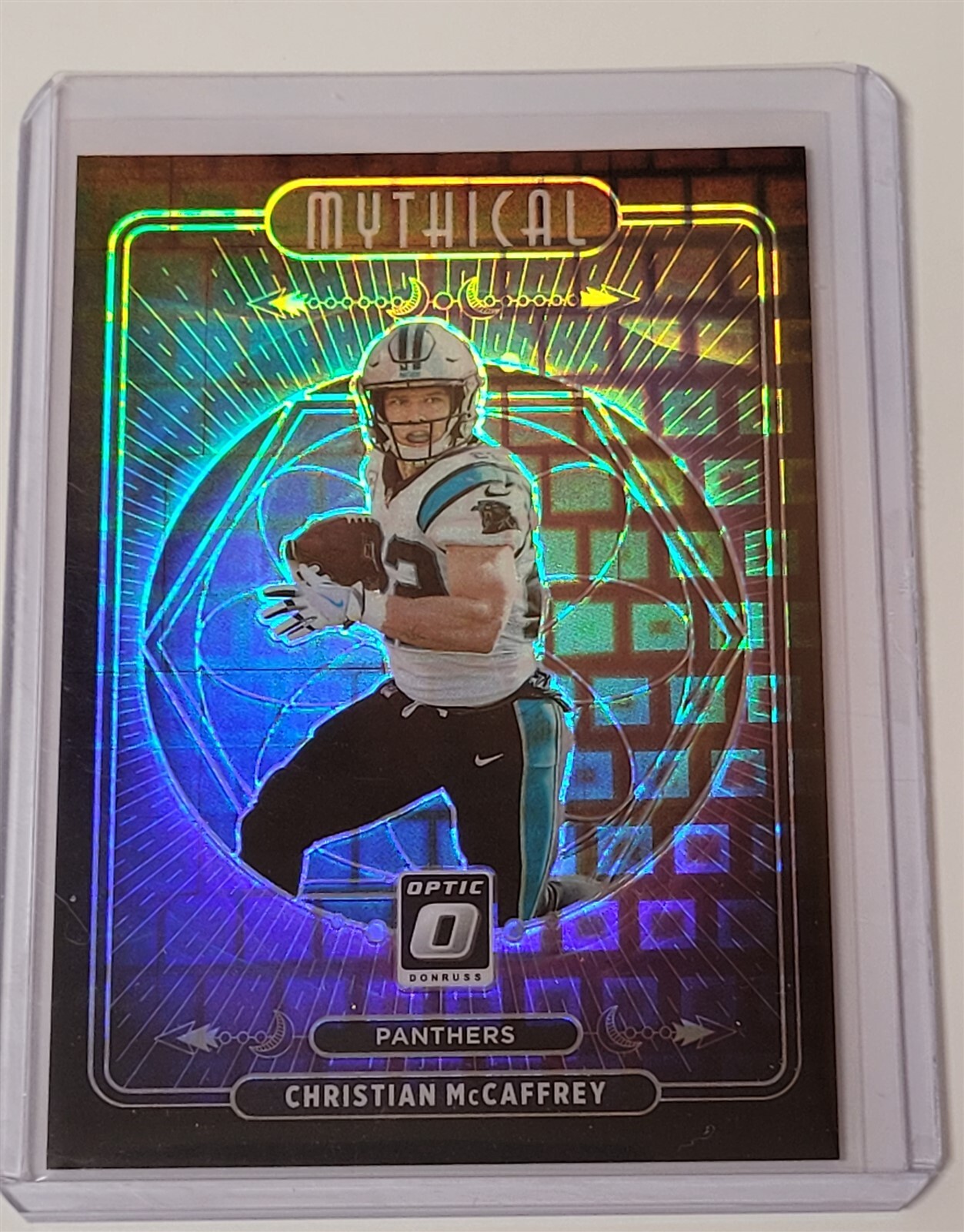 Christian McCaffrey 2021 Donruss Optic Mythical Black Pandora Prizm #9/25 SSP!
