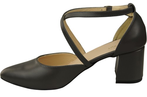 Sandalias de mujer con tacón estable de piel natural 218 - Imagen 101 de 119