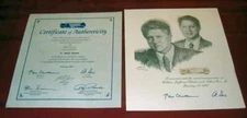 PAUL JENNIS INAUGURAL PRINT 1997 - CLINTON - GORE, SIGNED WITH CERTIFICATE