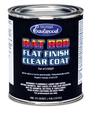 Eastwood Premium Matte Rat Rod Flat Clear Topcoat Paint 4:1 Part A Quart