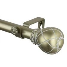 Rod Desyne Supreme Window Curtain Rod Set 120 to 170-inch Light Gold