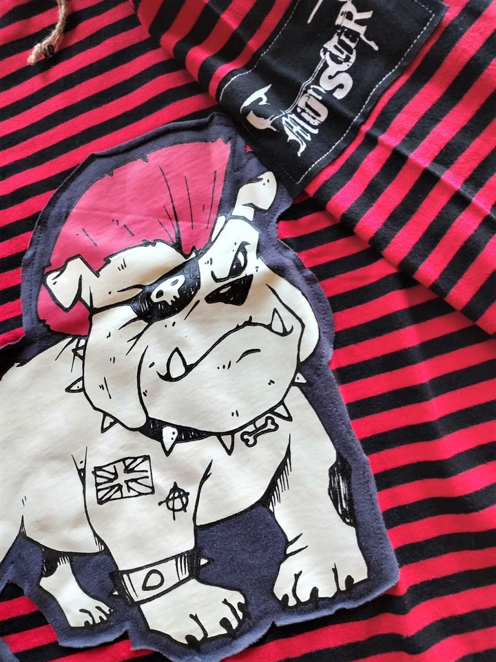 Monster Republic striped bulldog long sleeve shirt boys 10 12 new - Image 2 of 2