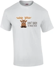 Don't Bash the Moosetache - funny pun t-shirt