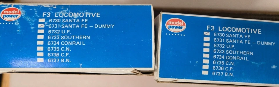 MODEL POWER Model Train F3 Locomotive and F3 Dummy 6730/6731 HO scale - Image 4 of 4