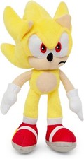 Super Sonic - Yellow Plush Doll Key Chain Coin Bag Clip On 8" Soft Plush