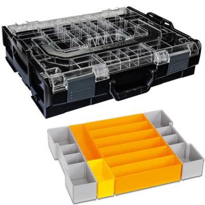 Sortimo Systemkoffer L-Boxx 102 schwarz mit transparentem Deckel + Insetboxen F3