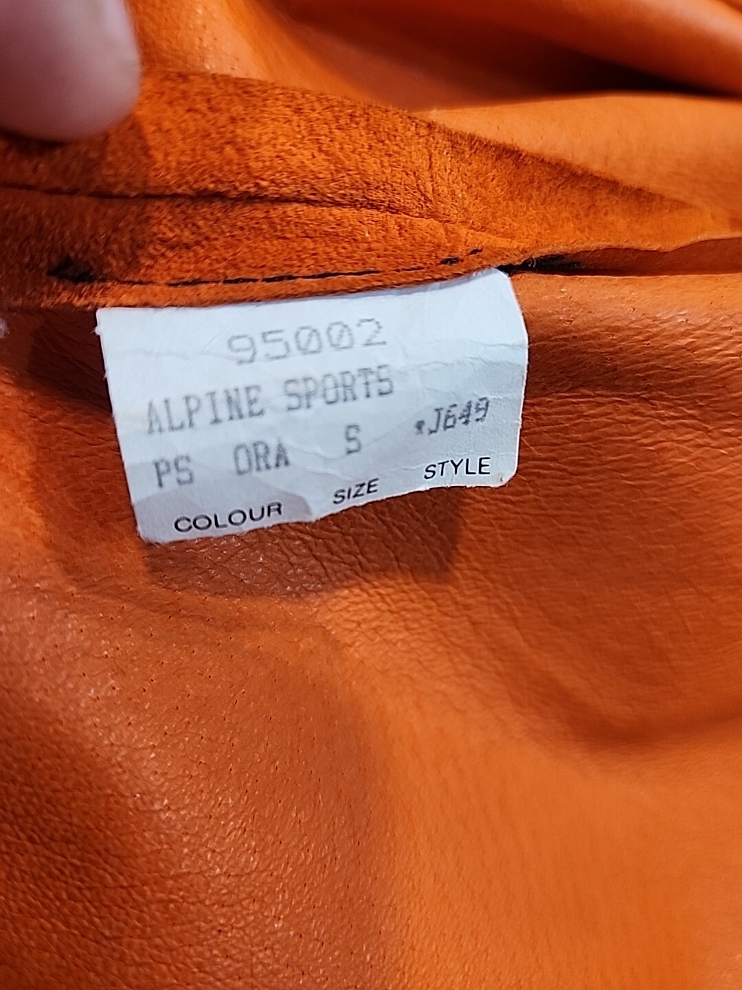 MLC Orange Leather Jacket Button Down - image 10