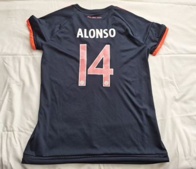 Bayern Munchen WOMENS Jersey 14 Alonso 2015 Adidas Navy Blue Shirt