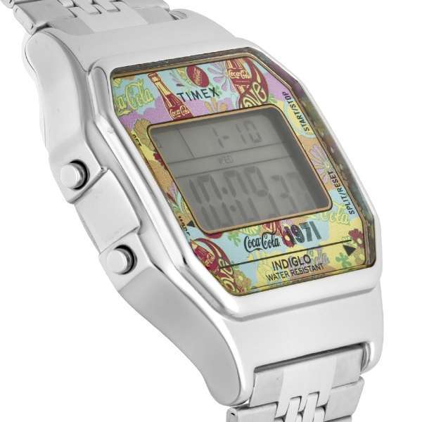 TIMEX Coca Cola Classic Digital Stainless Steel Bracelet Watch  
