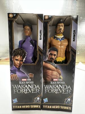 Marvel Black Panther Wakanda Forever Titan Hero Doll Lot of 2 NEW! Shuri & Namor