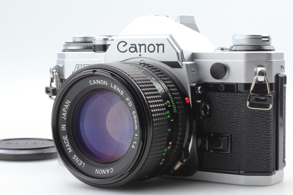 [Exc+5 w/ Cap] Canon AE1 35mm Film Camera New FD NFD 50mm F1.4 Lens