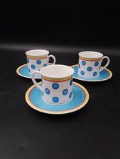VINTAGE lot 3 tasses soucoupes café porcelaine Villeroy & Boch modèle Twit Anna