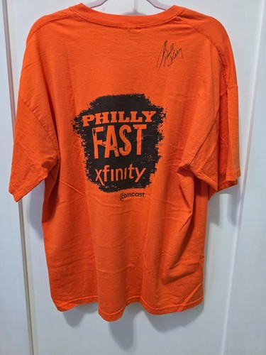 NHL Philadelphia Flyers -Philly Tough - Advertising Orange T Shirt Size XL - Picture 3 of 6