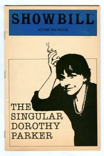 Rare 1985 SINGULAR DOROTHY PARKER Off-Broadway SHOWBILL Playbill! Jane CONNELL!